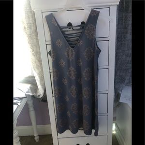 Blue patterned dress